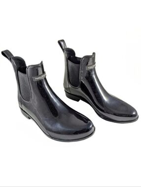 Nautica Shayna Black Rain Booties Size 9